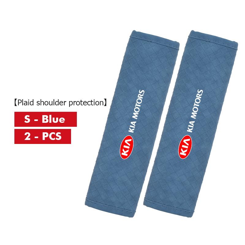 CNR2 For KIA Leather Car Seat Belt Shoulder Pad Shoulder Strap Protection Pad Sorento Stinger Soul Spectra Niro Cadenza Sephia