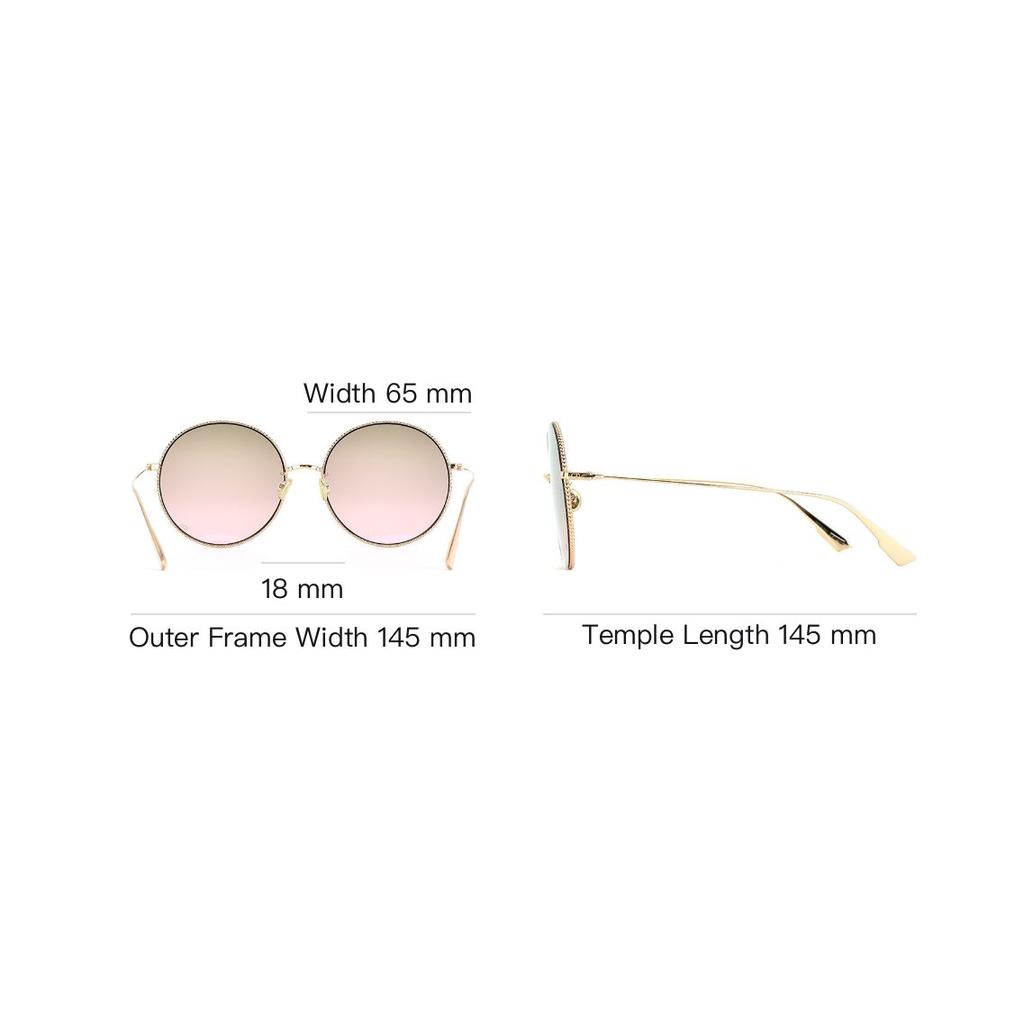 Dior Gold Frame Pink Green Gradient Round Sunglasses Men sunglasses DIORSOCIETY2F-DDB-6086