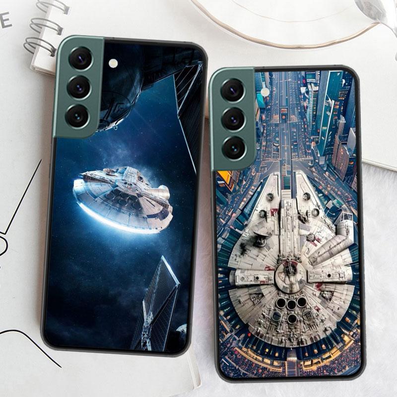 Millennium Falcon In Space Phone Case For Samsung Galaxy S22 S25 Ultra S21 S10 Plus S25Edge S20 S23 S24 FE S10E Cover Silicone S