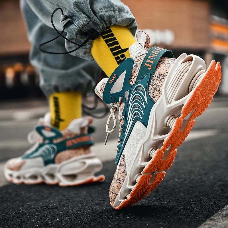 Herresko Joggesko Herre tenis Luksussko Herre casual Trainer Race Pustende mote loafers løpesko for menn