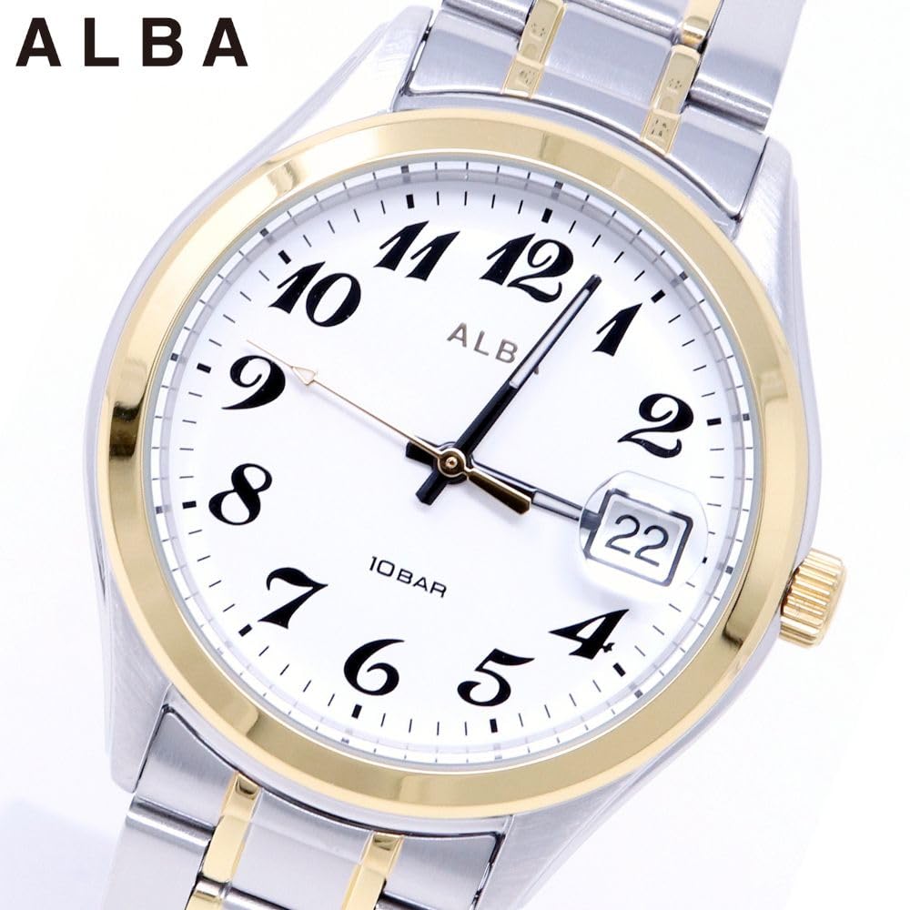 Seiko Watch Alba Watch Quartz Stainless Steel Reinforced Waterproof for Daily Life Analog SEIKO ALBA Color Men's (10 ATM) (Combination (AEFJ407))
