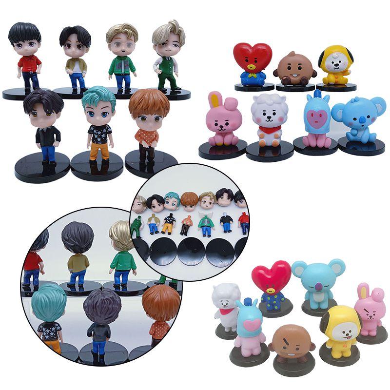 Exquisite 7pcs Set Of Kpop Bangtan Boys Star Figure Dolls For Unique Decor