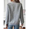 Autumn Winter Solid Color Casual Fashion Zipper Sweatshirt Women Simple All-match Bottomed Pullover Top