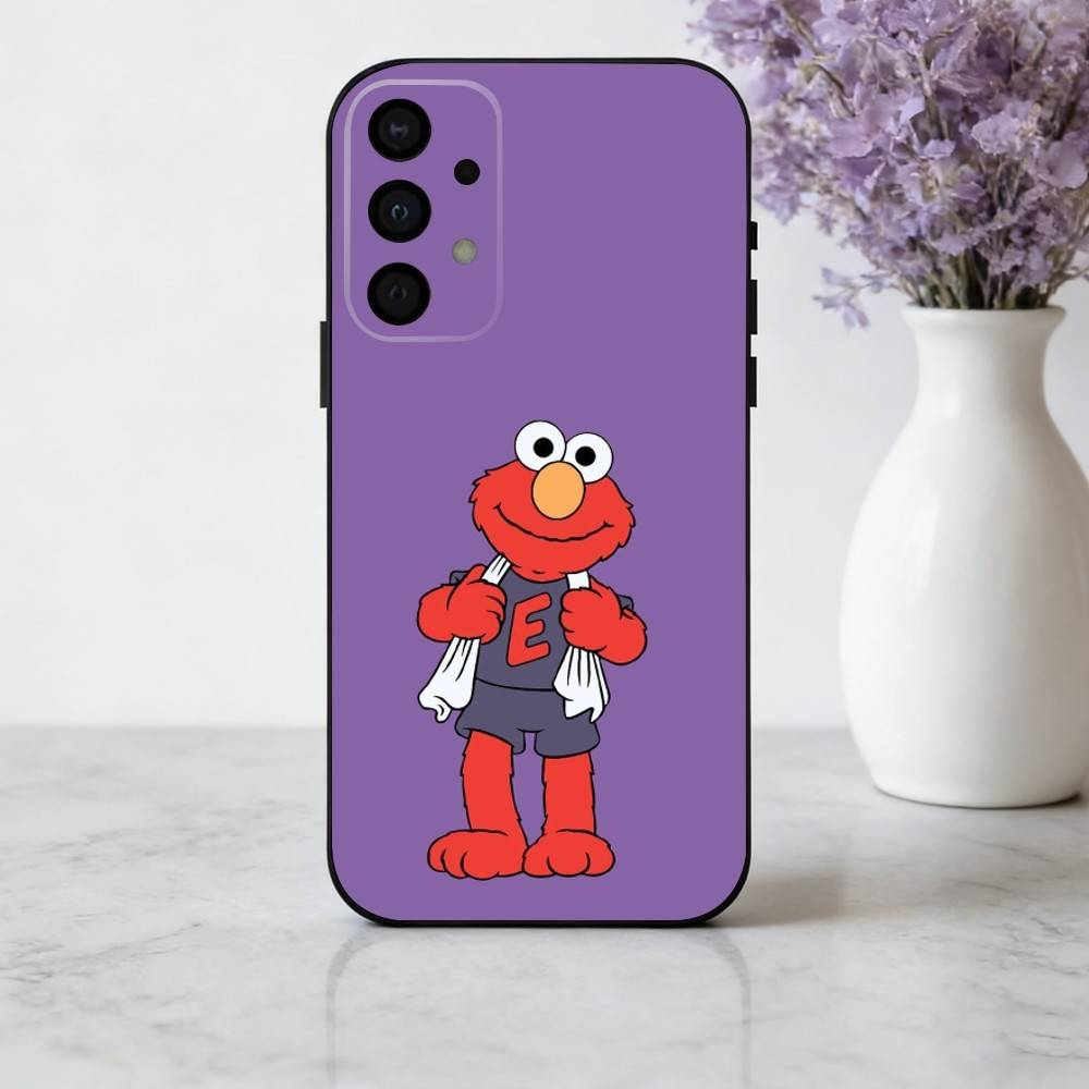 C-Cartoon R-Red cute A-Elmo-O  Phone Case For Samsung Galaxy A73,A72,A71,A70,A53,A52,A51,Soft Silicone Black Cover