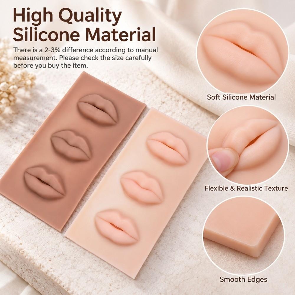 Silicone Permanent Makeup Practice Skin Permanent Makeup Makeup Training Pad Lip Coloring Model
