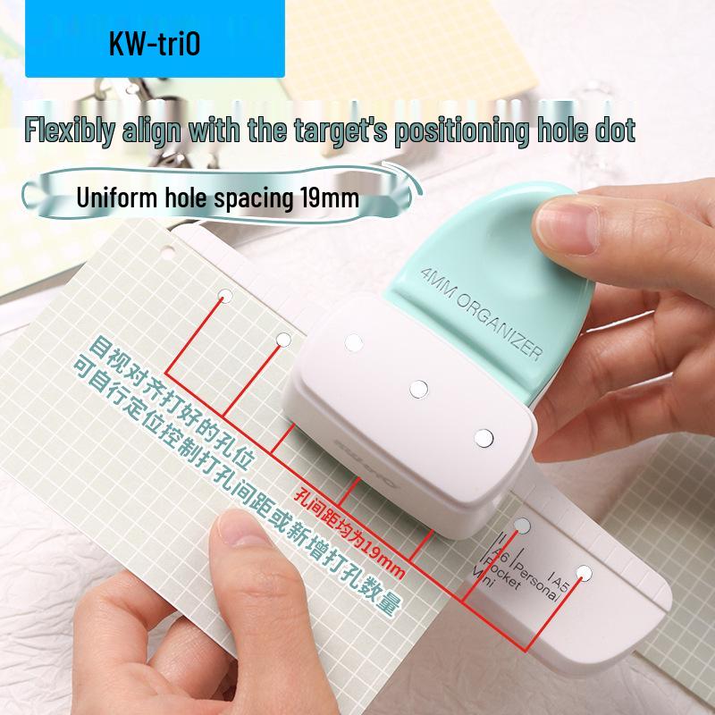 Kedeou 4mm Three-Hole Loose-Leaf Planner Punch