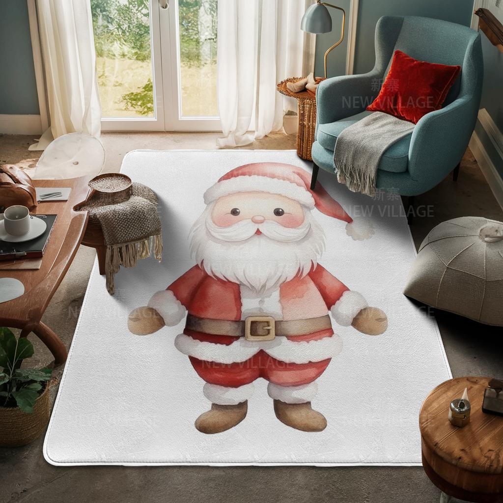 House Entrance Carpet Home Door Mat Living Room Bath Foot Bathroom Non-slip Water Absorption Rugs Bath Merry Christmas Winter
