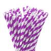 Individually Wrapped Biodegradable Striped Paper Straws