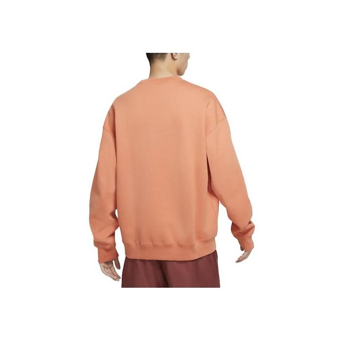 Nike Solid Color Sport Fleece Pullover Sweatshirt Men Tops Soft-Orange DA0318-863