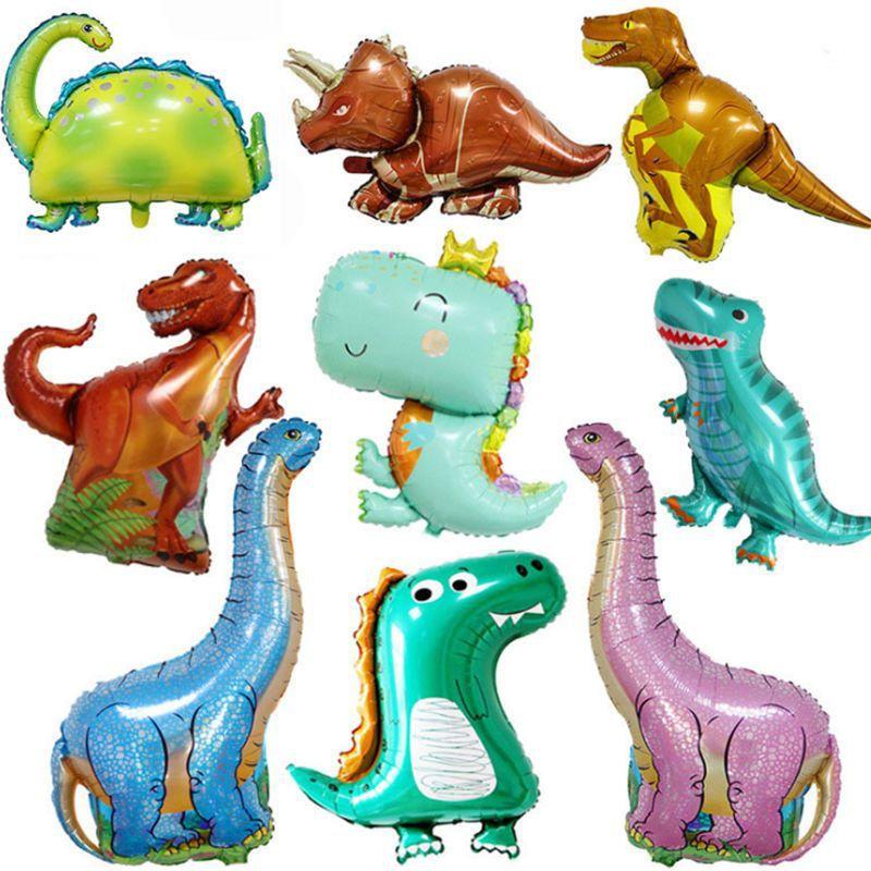 Spot Large Dinosaur Aluminum Film Balloon Tyrannosaurus Rex Neck Aluminum Foil Balloon Birthday Decoration Aluminum Film Balloon Set