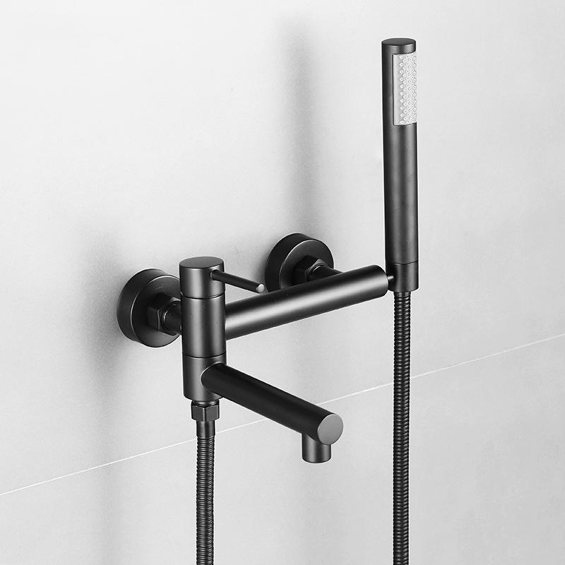 Brass Bathroom Shower Set Bathtub Faucet Handheld Shower Head Set Simple Multi-functional Shower Faucet Hot And Cold Mixed Tap