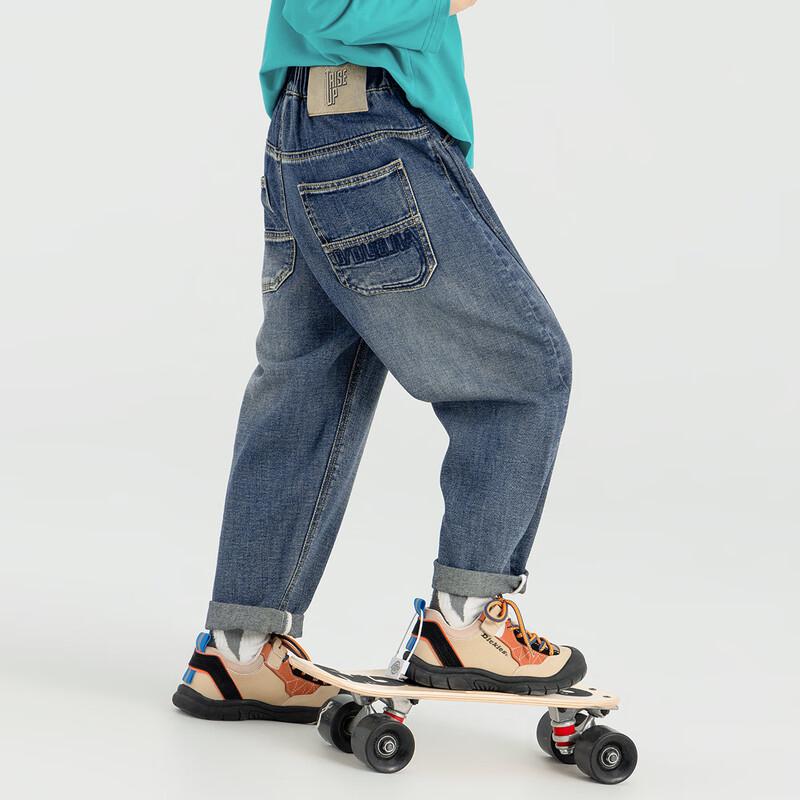 Duoduo Home Boys' Loose Fit Cotton-Blend Denim Jeans