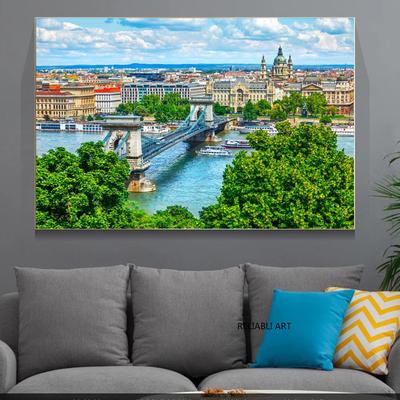 Natur Abstrakte Landschaft Gebäude Leinwand Malerei Wand Kunst Poster Drucke Wand Bilder für Wohnzimmer Home Wand Cuadros Decor