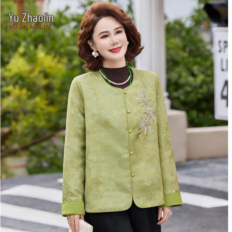 YUZHAOLIN New Chinese Style Embroidered Jacket for Women 3XL