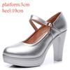 8cm 10cm Small Size 32-43 Shallow Soft Leather Mary Janes Platform Pumps 2025 Spring Trend Block High Heels Shoes Office Model