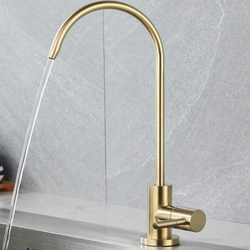 Kitchen Filtered Faucet Stainless Steel Direct Purifier Direct Drinking Tap Single Cold Water Sink Fauce Water PurifyingFaucet