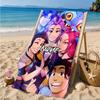 Custom Name Fantasy Friends KPop Beach Towel Microfiber Beach Towel, Lightweight and Quick-Dry, for Summer Travel, Swimming Pool Gift
