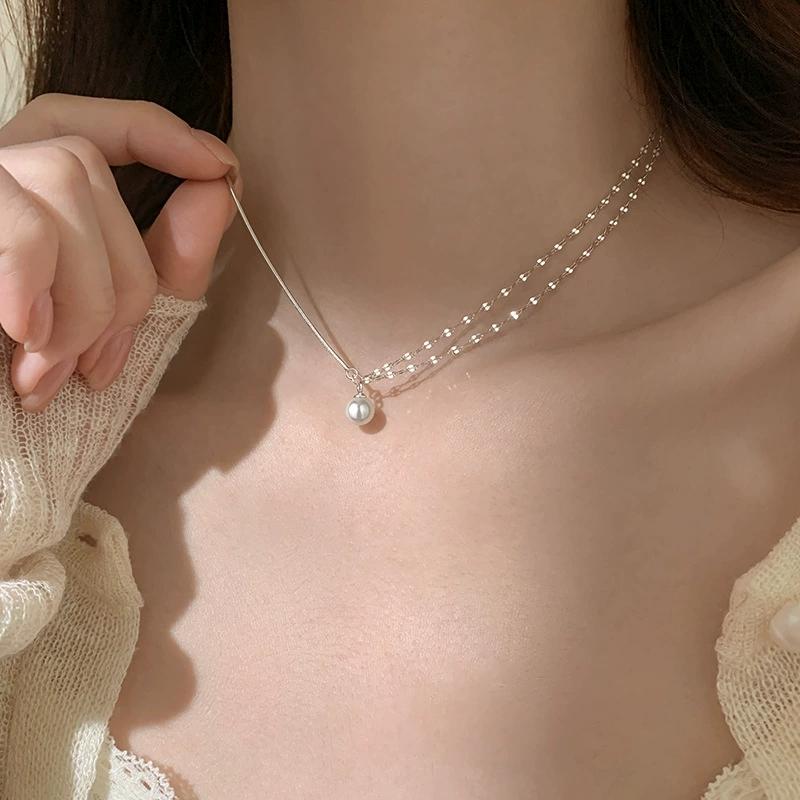Minimalist Pearl Pendant Necklaces For Women Elegant Fashion New Jewelry Accessory Gift Party Collares Para Mujer