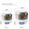 Rotating Rice & Cereal Storage Jar - Insect-Proof, Moisture-Proof, Sealed Compartment
