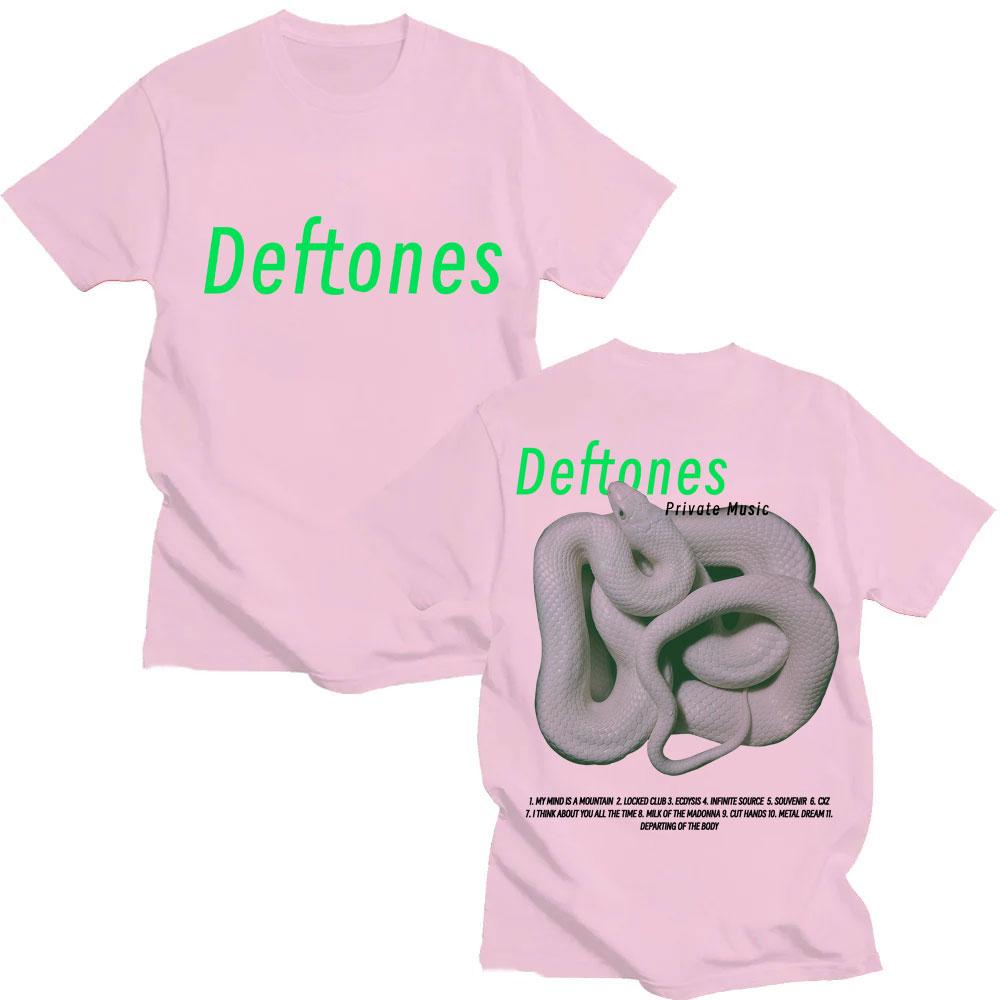 Hip Hop Rockband Deftones Privat Musikalbum T-shirt Orm 2025 Vintage Högkvalitativa T-shirts Män Kvinnor Bomull Oversized T-shirts