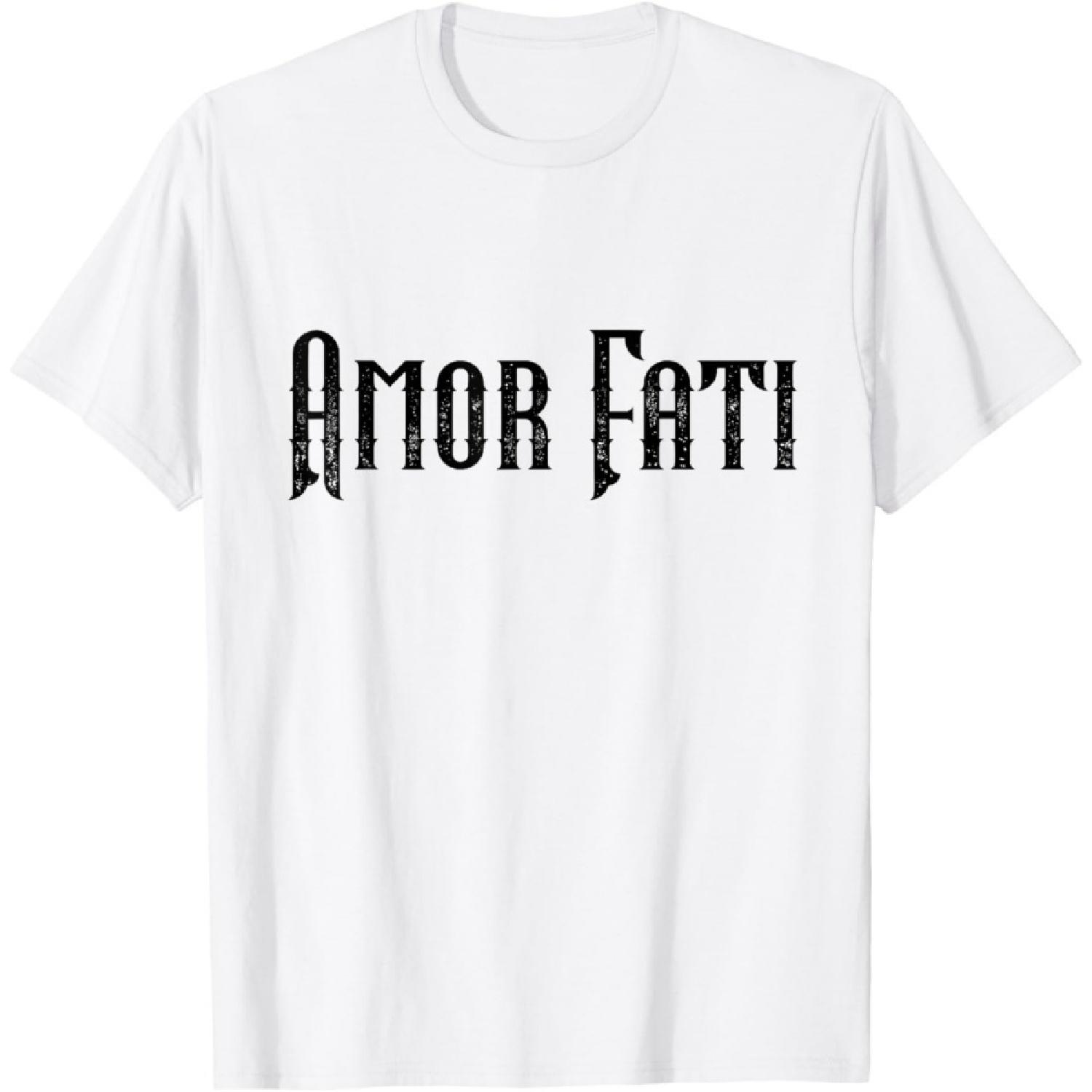 Stoic Quote Amor Fati - Marcus Aurelius Julius Caesar Seneca T-Shirt S