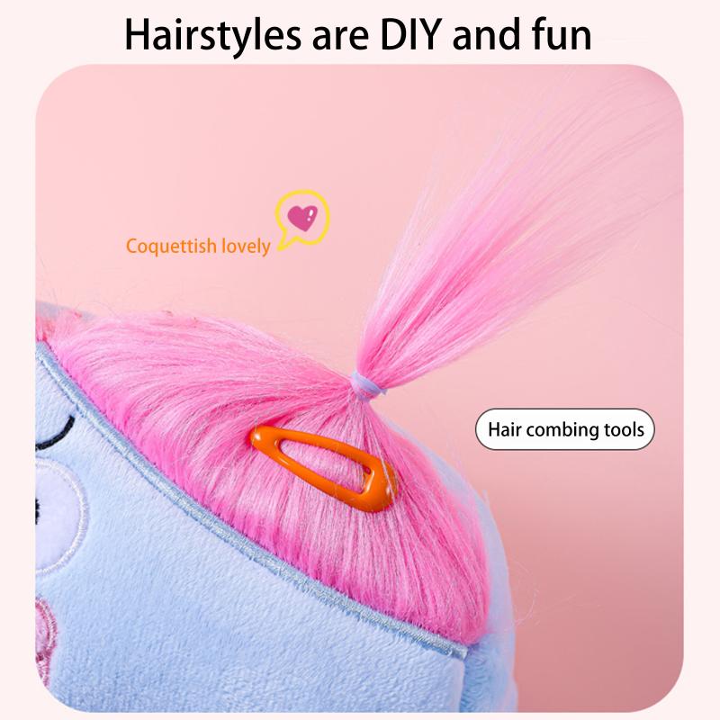 Explosive Hair Ugly Doll Plush Large Intestine Pen Bag Big Eyes Monster Sweet Girl Heart Storage Bag Plush Toy Stationery Box