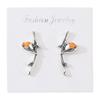 Pendientes de Botón Rama de Pájaro Aleación Metálica Ligeros Diseño Inspirado en la Naturaleza Adecuados para el Uso Diario y Atuendos Casuales Accesorios de Joyería para Mujeres