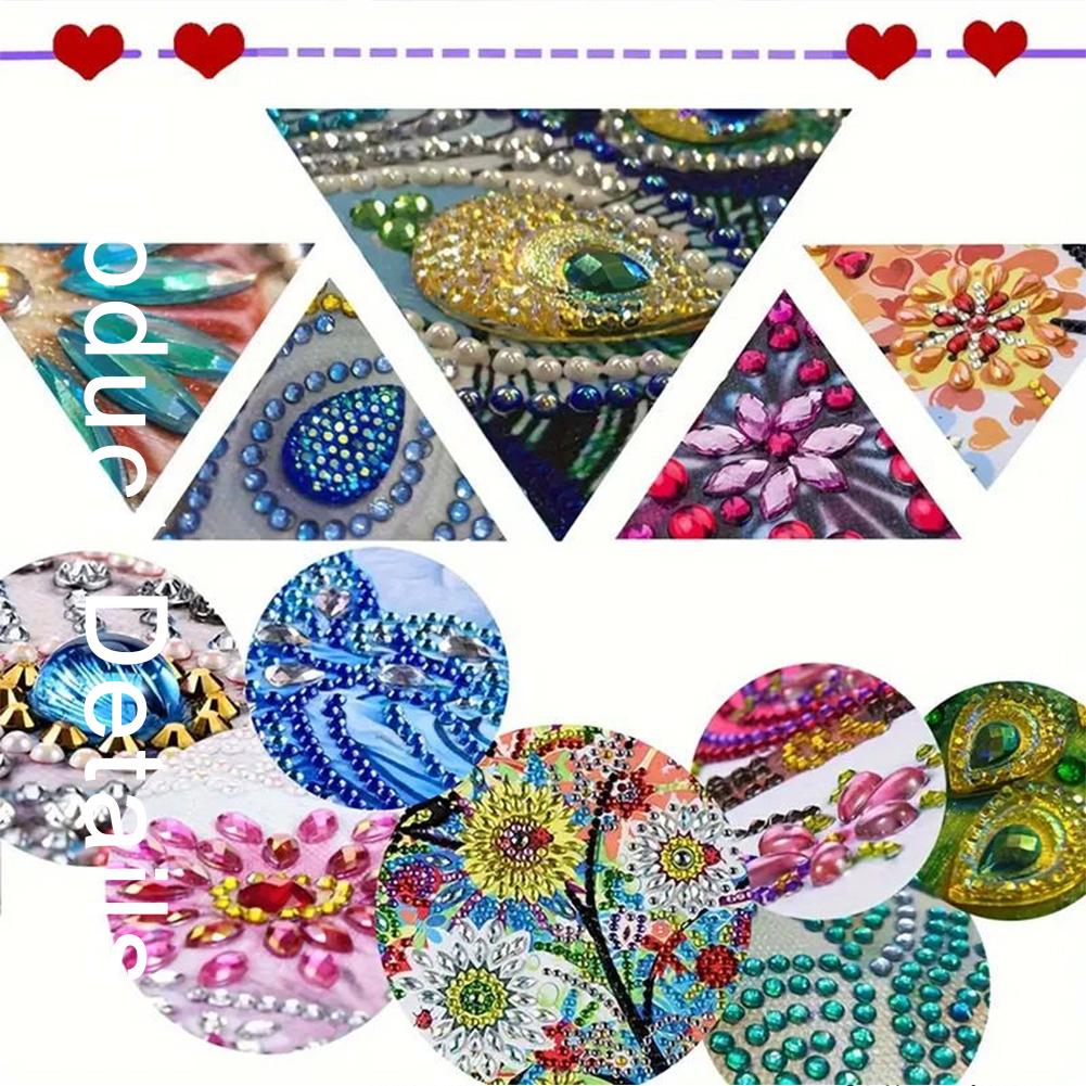 Weihnachtsthema 2D/Flache DIY Strass Diamantenkunst Fensteranhänger Diamant Malset Sonderform Heim Wanddekoration Bastelarbeiten