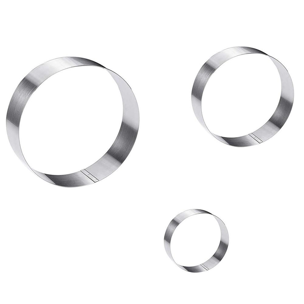 Cake Tool English Muffin Ring Tart Ring Round Cake Mold Cake Ring Set Baking Tool Pancake Mold