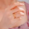 Cazador Minimalist Sea Wave Rings for Women Men Stainless Steel Finger Ring Jewelry Party Birthday Anniversary Gift Wholesale