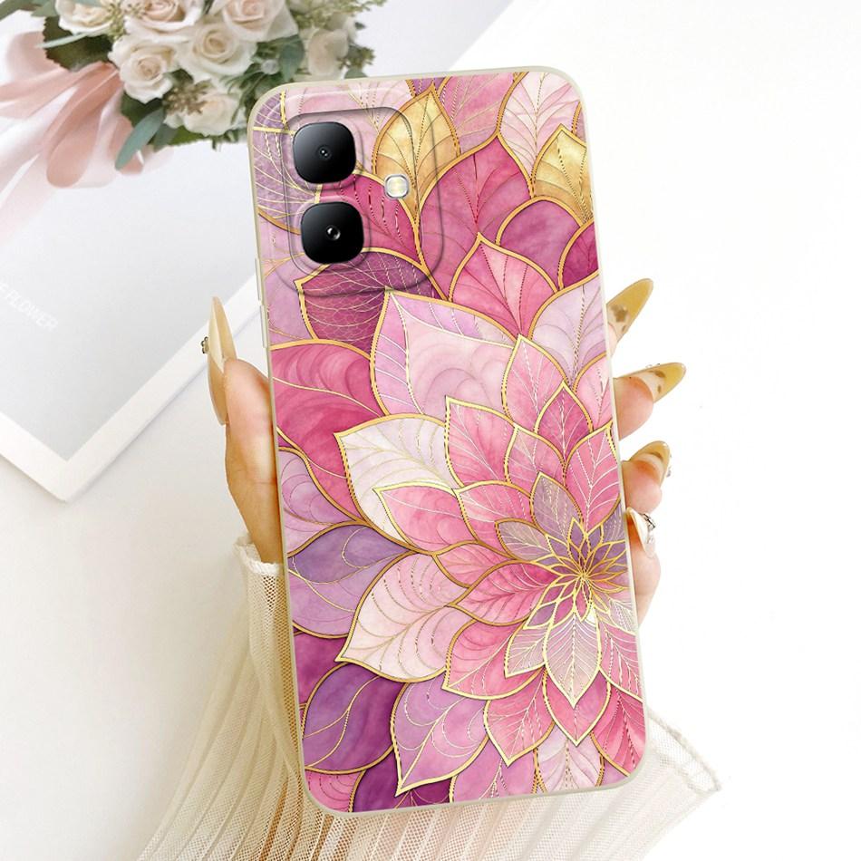For Infinix Smart 20 2026 Cute Cat Flower Cartoon Phone Case For Infinix Smart20 X6840 X6840B Soft Silicone Covers Bumpers