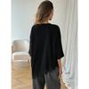 2026 Women's Short Sleeve Asymmetrical Lace Patchwork T-Shirt Loose Bat Sleeve Top