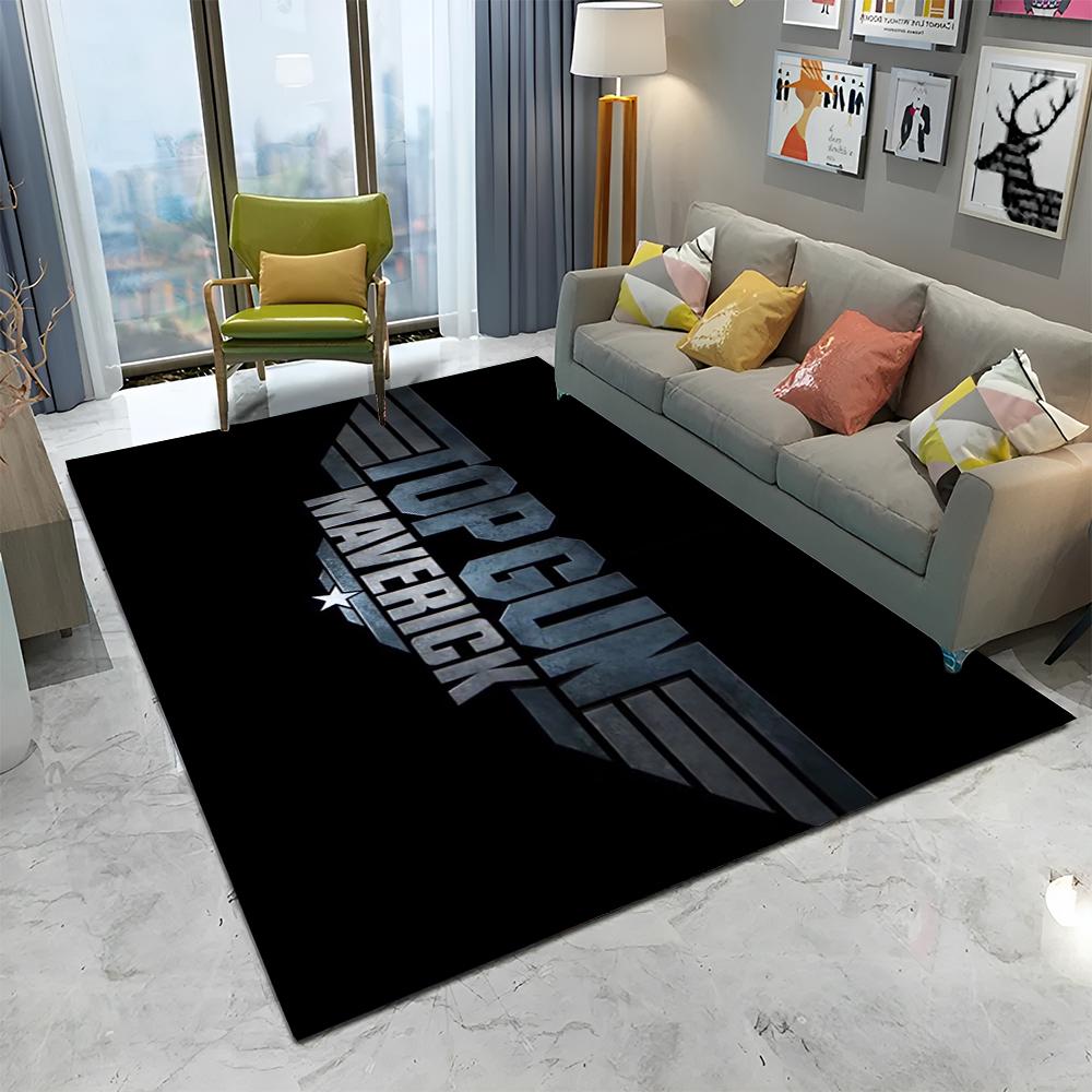 Top Gun Classic Movie Sign Tom Cruise Carpet Rug for Home Living Room Bedroom Sofa Doormat Decor,kid Area Rug Non-slip Floor Mat