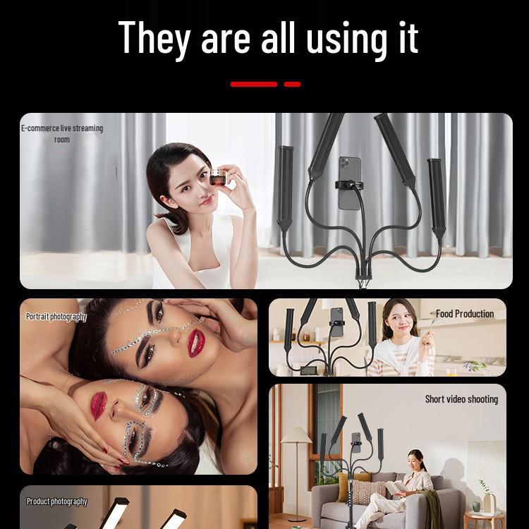 Ambitful Zhijie Four-Arm LED Fill Light for Streamers and Beauty Photography