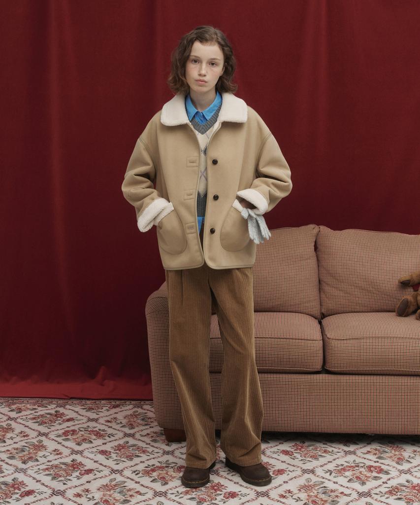 COVERNAT WOMAN Corduroy Pintuck Pants Beige