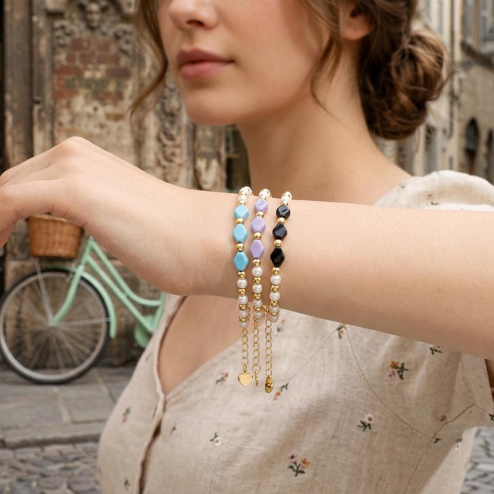 Elegant European & American Handmade Beaded Bracelet - Versatile Party Style