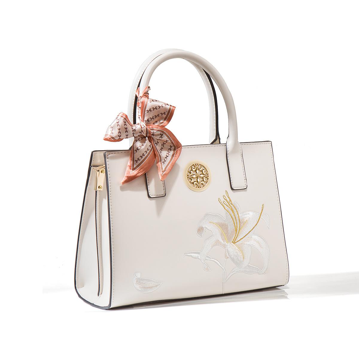 

Mother S Day Gift, Mother Bag, Women S Bag, Handbag, Large Capacity Single Shoulder, Premium Lily Embroidery