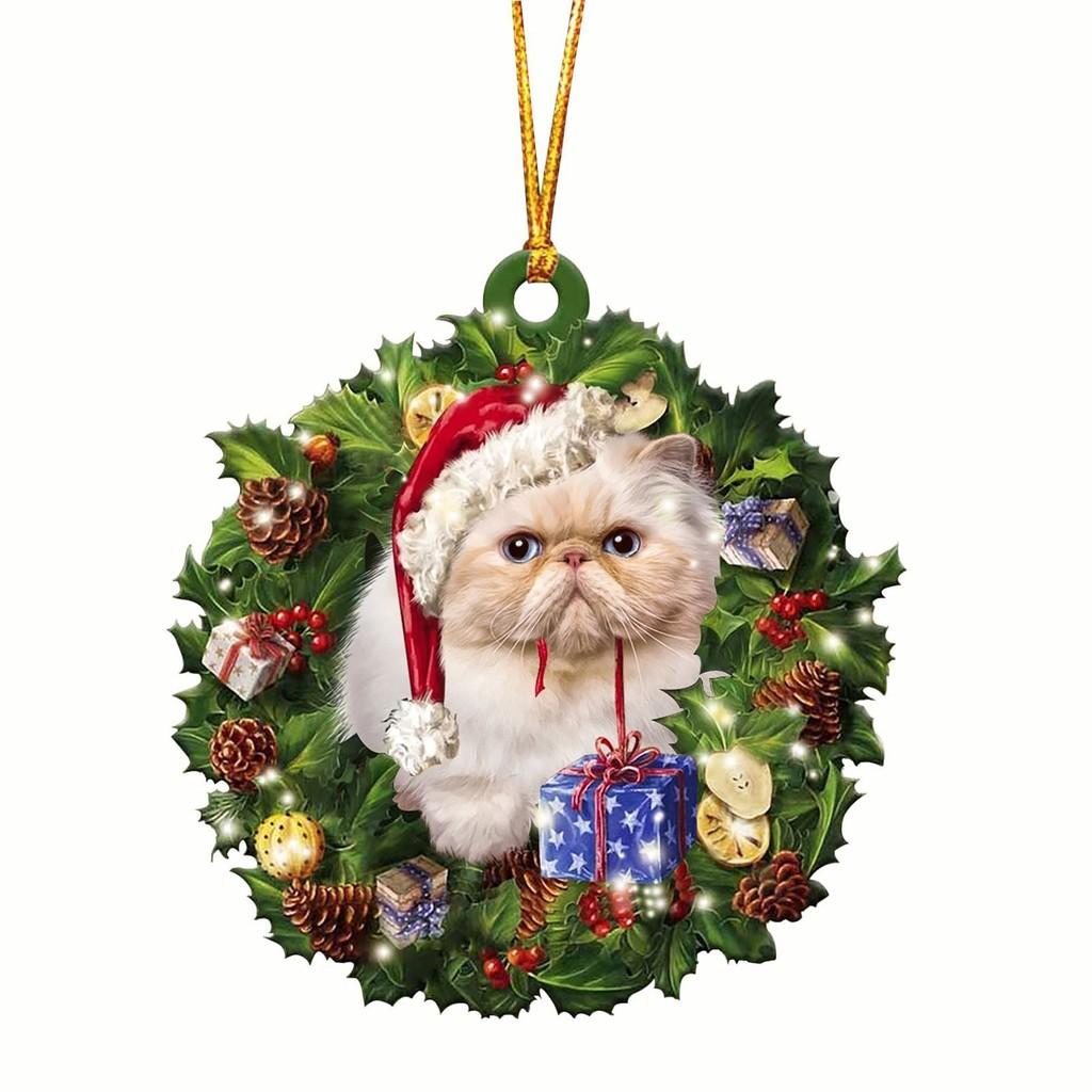 Cat Kawaii Playful Auto Hanging Ornament Colorful Christmas Tree Decor For Children