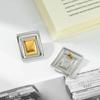 IngeSight.Z Temperament Retro Stainless Steel Square Stud Earrings for Women Luxury 18K Gold Plated Waterproof Earring Jewelry
