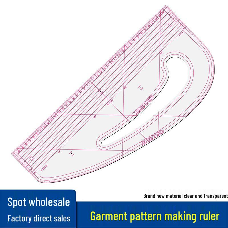 Multi-Functional Curve & Straight Ruler for Professional Pattern Making, Grading, and Cutting in Sewing
