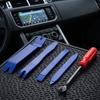 5PCS PP&Carbon Steel Interior Door Panel Removal Set Blue&Red Automotive Interior Trim Pry Set  DIY