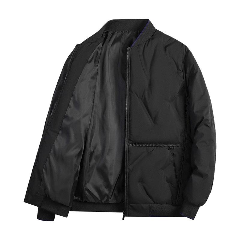 Large Size Cotton Clothing Men's Winter Baseball Collar Cotton Jacket Casual Loose Warmth Thickened Couple Paragraph Cotton Jacket Jacket