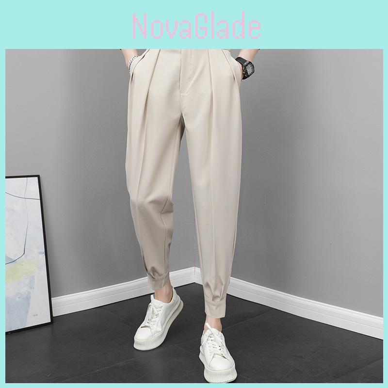 Men Spring Casual Trousers With Stretch Fabric For Daily Wear Youth Fashion