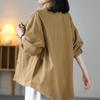 Women's Loose Large Size Korean Style Jacket - Spring and Autumn Casual Windbreaker Coat and  Long-Sleeved Autumn Shirt