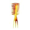 Three-in-One Wide-Tooth Styling Comb: Graphic, Fishbone & Pompadour Designs