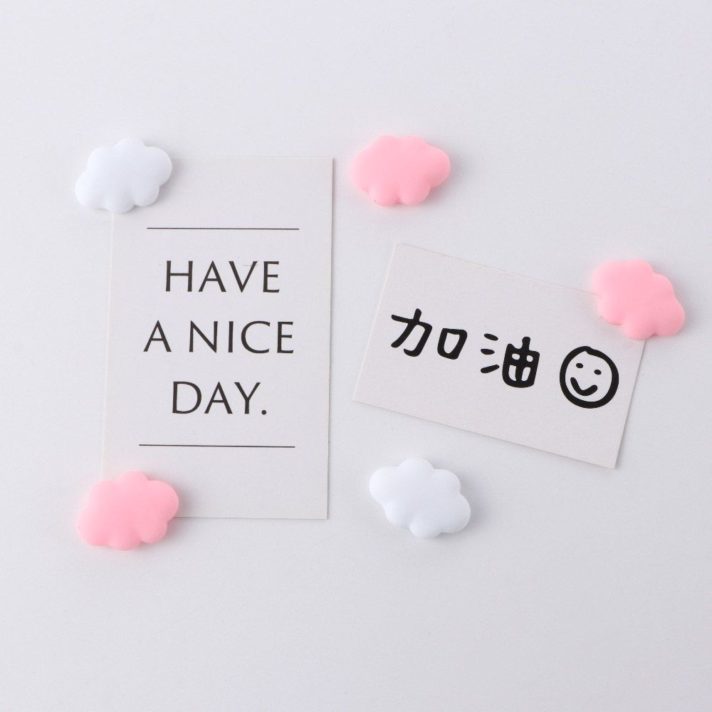 4pcs Refrigerator Magnets Cartoon Cute Cloud Fridge Magnet Sticker Message Home Decoration
