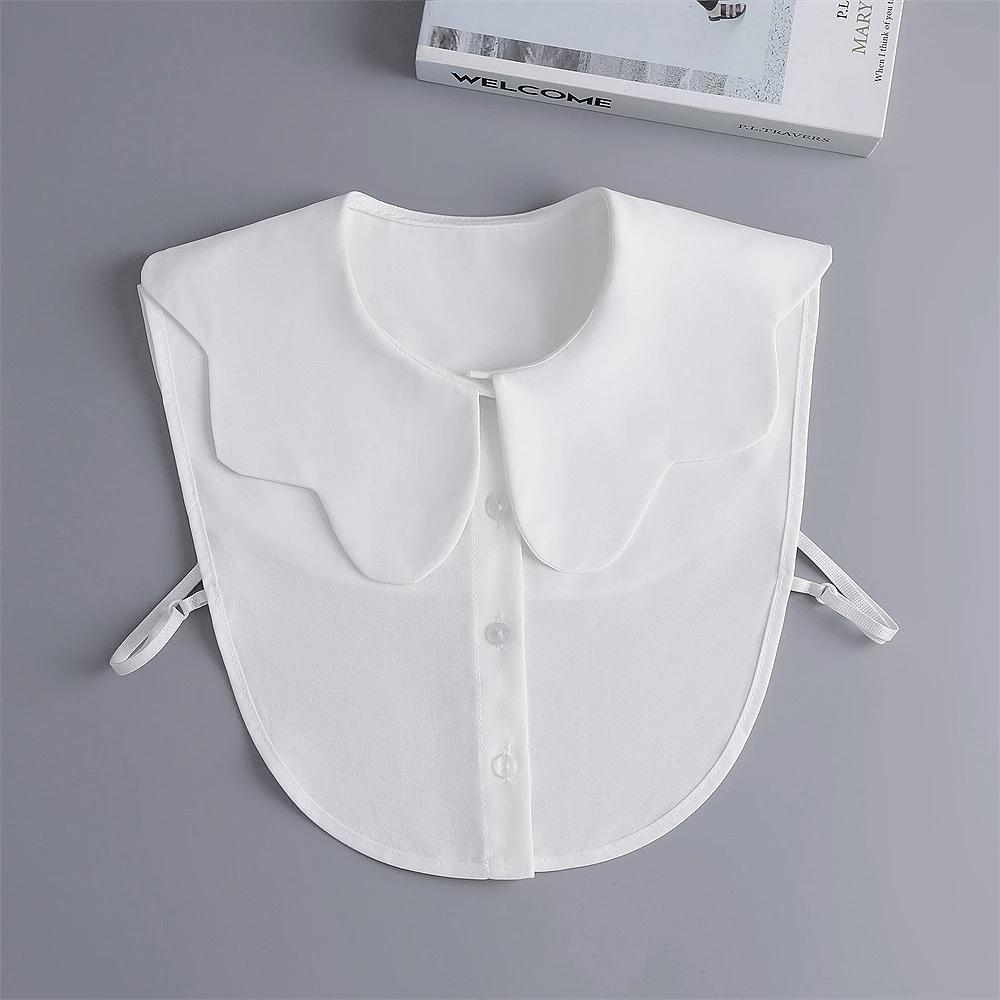 Linbaiway New Lapel Fake Collar Vintage Detachable Shirt Collar for Women Blouse Sweater False Collar Lapel Top Neckwear Ties