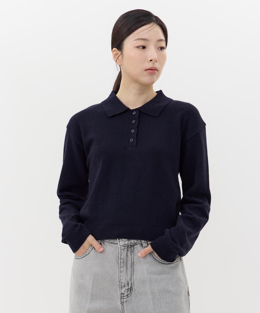 Kkomma Autumn Wool Collared Knit Tee 4 Colors