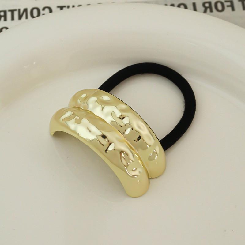Minimalist Metal Hair Ring - New Korean Style High-End Ponytail Tie Rubber Band.