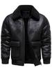 2026 Herren Freizeit Winter Pelzgefütterte Lederjacke mit Plus-Samt und Rechnungsoption